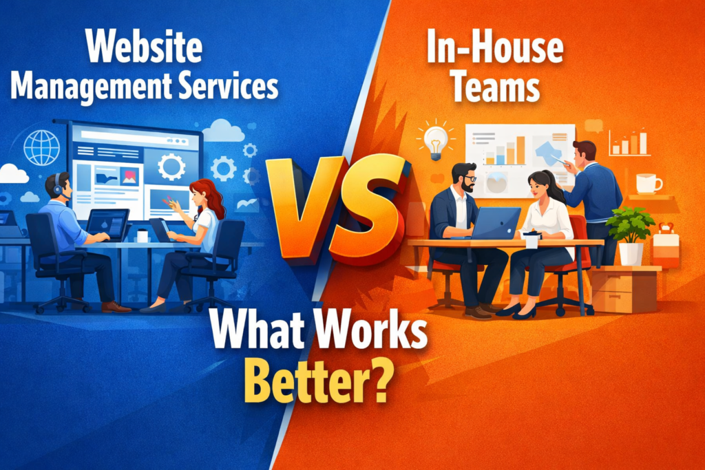 Website Management Services vs In-House Teams